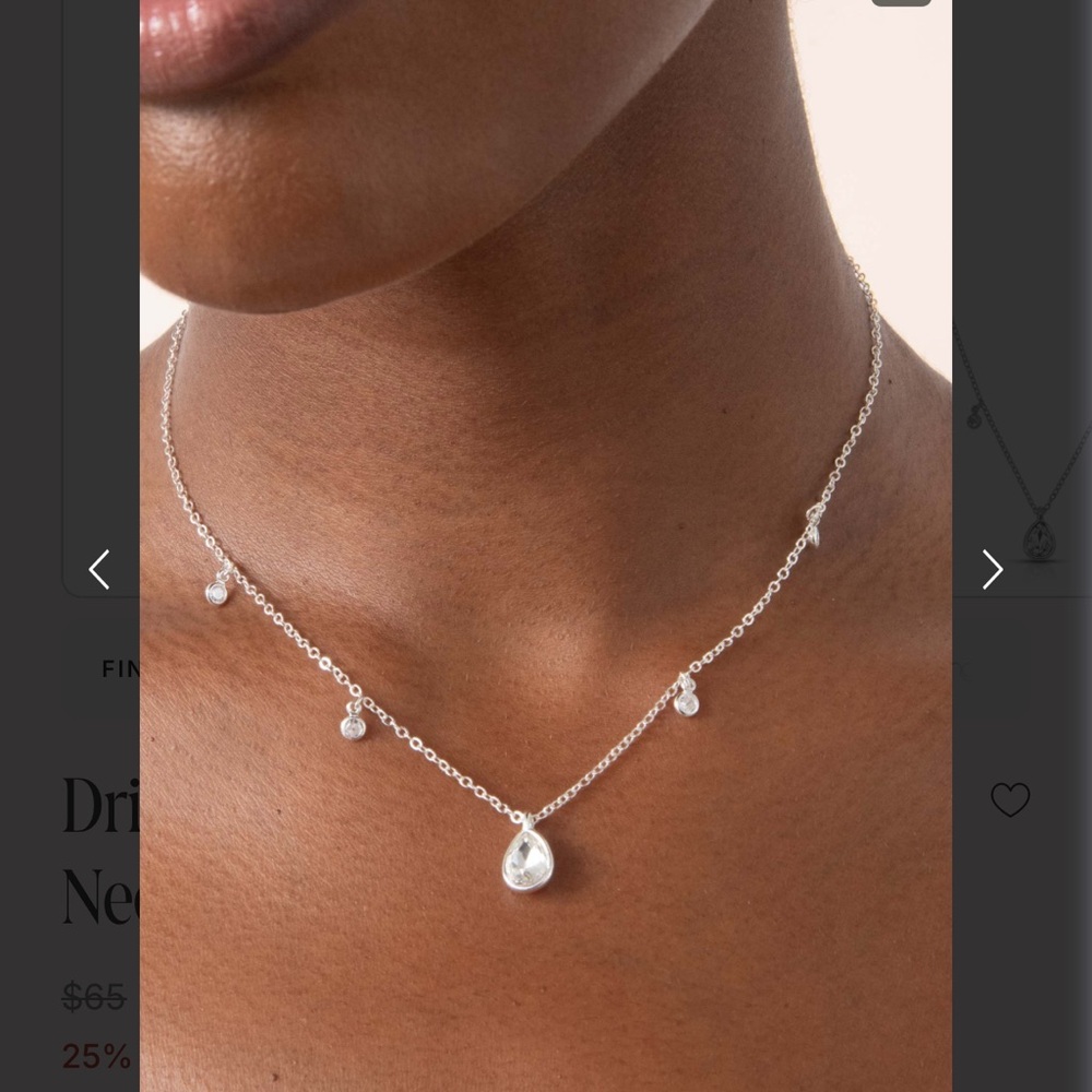 Dripping in Crystals Drop Necklace